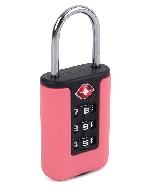 Babyhug Secure 3-Digit Luggage TSA Lock ??Black Lightweight Travel Lock Durable Combination Lock for Bags & Suitcases Compact & Easy to Use Free Size Number Lock.