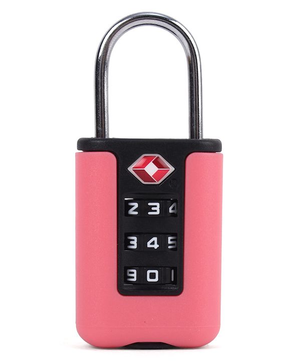 Babyhug Secure 3-Digit Luggage TSA Lock ??Black Lightweight Travel Lock Durable Combination Lock for Bags & Suitcases Compact & Easy to Use Free Size Number Lock.