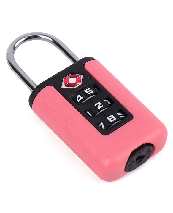 Babyhug Secure 3-Digit Luggage TSA Lock ??Black Lightweight Travel Lock Durable Combination Lock for Bags & Suitcases Compact & Easy to Use Free Size Number Lock.