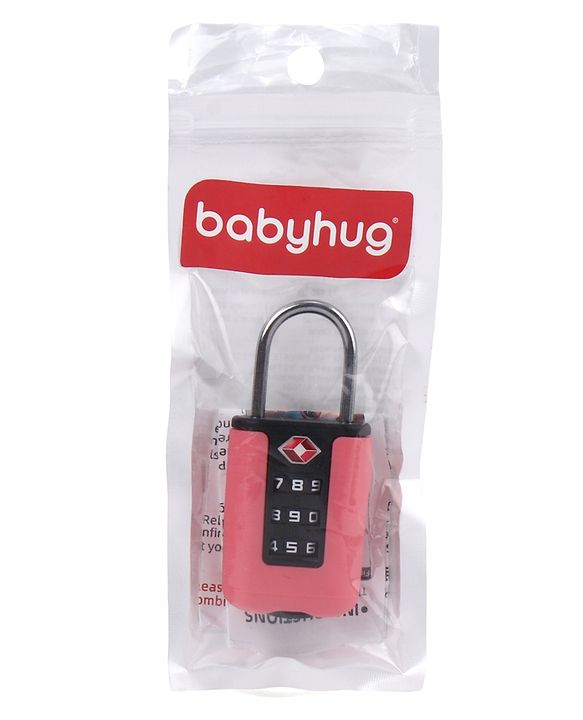 Babyhug Secure 3-Digit Luggage TSA Lock ??Black Lightweight Travel Lock Durable Combination Lock for Bags & Suitcases Compact & Easy to Use Free Size Number Lock.