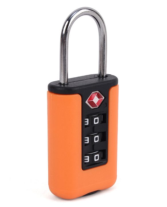 Babyhug Secure 3-Digit Luggage TSA Lock ??Black Lightweight Travel Lock Durable Combination Lock for Bags & Suitcases Compact & Easy to Use Free Size Number Lock.
