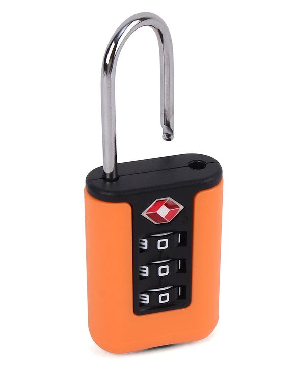 Babyhug Secure 3-Digit Luggage TSA Lock ??Black Lightweight Travel Lock Durable Combination Lock for Bags & Suitcases Compact & Easy to Use Free Size Number Lock.