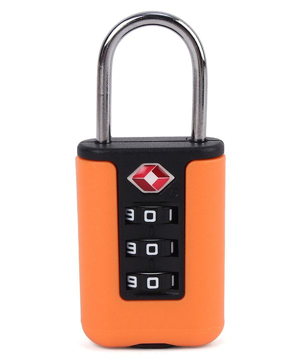 Babyhug Secure 3-Digit Luggage TSA Lock ??Black Lightweight Travel Lock Durable Combination Lock for Bags & Suitcases Compact & Easy to Use Free Size Number Lock.