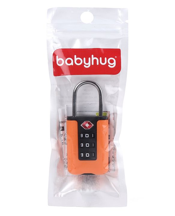 Babyhug Secure 3-Digit Luggage TSA Lock ??Black Lightweight Travel Lock Durable Combination Lock for Bags & Suitcases Compact & Easy to Use Free Size Number Lock.