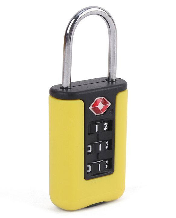Babyhug Secure 3-Digit Luggage TSA Lock ??Black Lightweight Travel Lock Durable Combination Lock for Bags & Suitcases Compact & Easy to Use Free Size Number Lock.