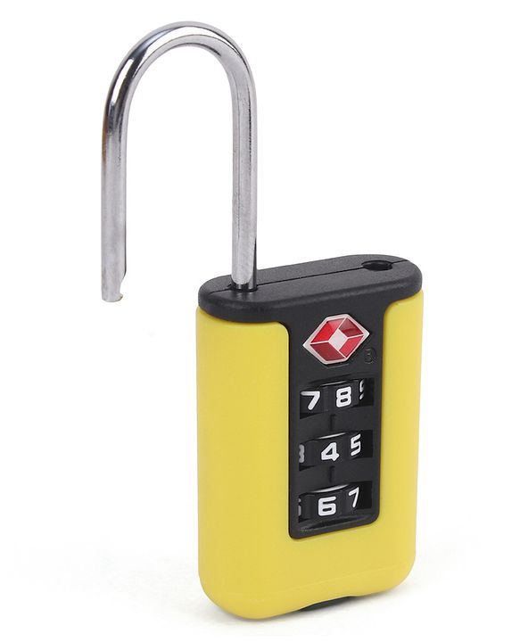 Babyhug Secure 3-Digit Luggage TSA Lock ??Black Lightweight Travel Lock Durable Combination Lock for Bags & Suitcases Compact & Easy to Use Free Size Number Lock.