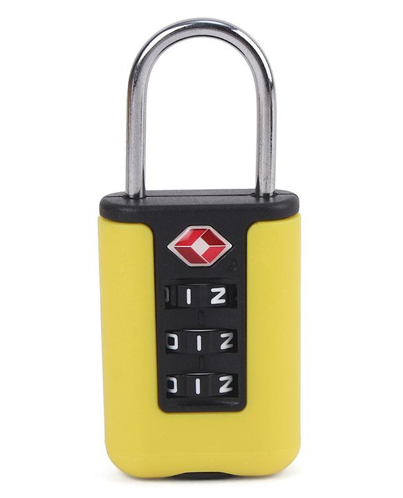 Babyhug Secure 3-Digit Luggage TSA Lock ??Black Lightweight Travel Lock Durable Combination Lock for Bags & Suitcases Compact & Easy to Use Free Size Number Lock.