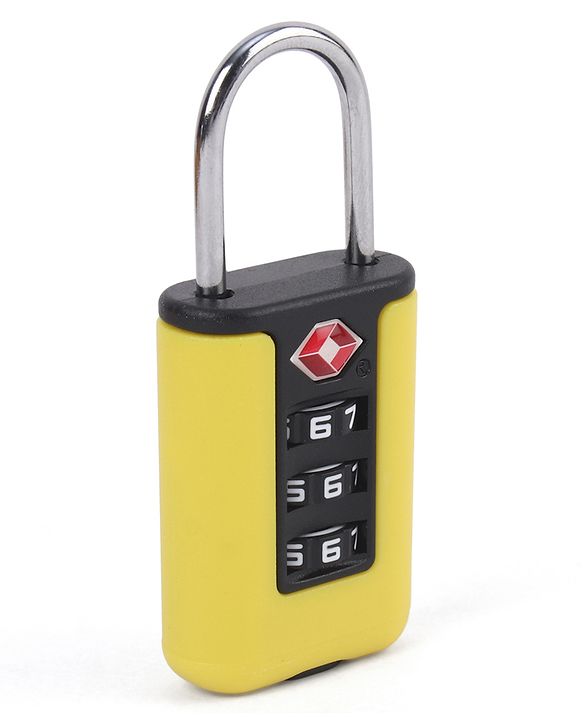 Babyhug Secure 3-Digit Luggage TSA Lock ??Black Lightweight Travel Lock Durable Combination Lock for Bags & Suitcases Compact & Easy to Use Free Size Number Lock.