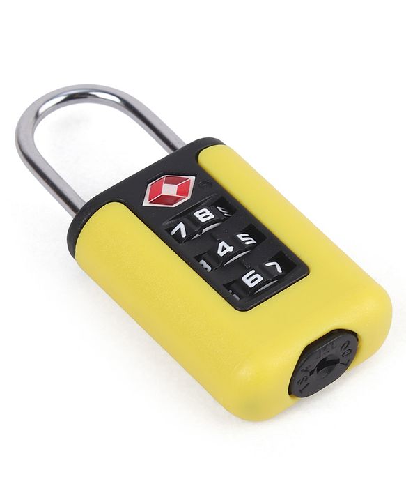 Babyhug Secure 3-Digit Luggage TSA Lock ??Black Lightweight Travel Lock Durable Combination Lock for Bags & Suitcases Compact & Easy to Use Free Size Number Lock.