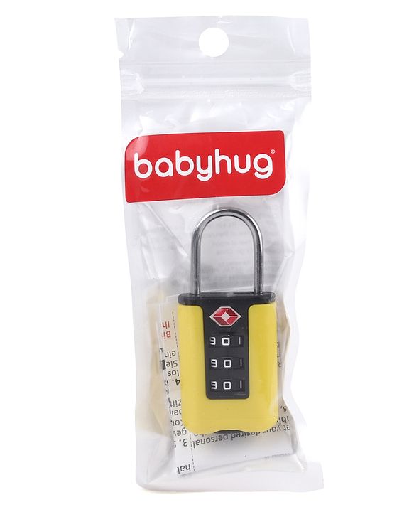 Babyhug Secure 3-Digit Luggage TSA Lock ??Black Lightweight Travel Lock Durable Combination Lock for Bags & Suitcases Compact & Easy to Use Free Size Number Lock.