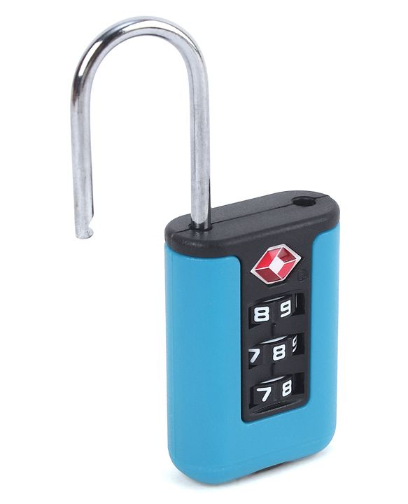 Babyhug Secure 3-Digit Luggage TSA Lock ??Black Lightweight Travel Lock Durable Combination Lock for Bags & Suitcases Compact & Easy to Use Free Size Number Lock.