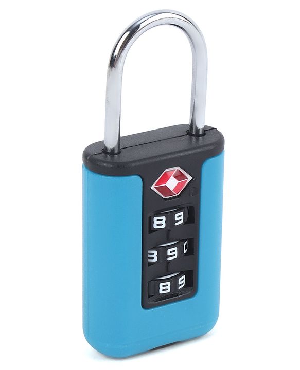 Babyhug Secure 3-Digit Luggage TSA Lock ??Black Lightweight Travel Lock Durable Combination Lock for Bags & Suitcases Compact & Easy to Use Free Size Number Lock.