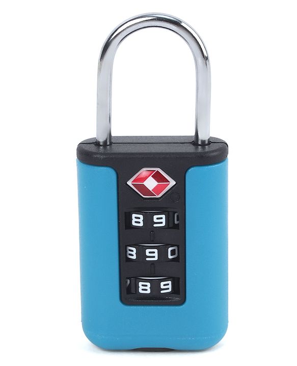 Babyhug Secure 3-Digit Luggage TSA Lock ??Black Lightweight Travel Lock Durable Combination Lock for Bags & Suitcases Compact & Easy to Use Free Size Number Lock.