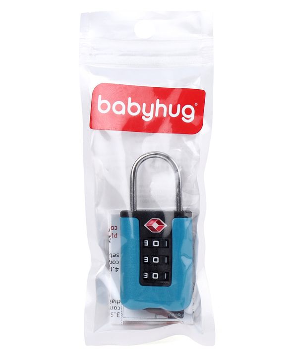 Babyhug Secure 3-Digit Luggage TSA Lock ??Black Lightweight Travel Lock Durable Combination Lock for Bags & Suitcases Compact & Easy to Use Free Size Number Lock.