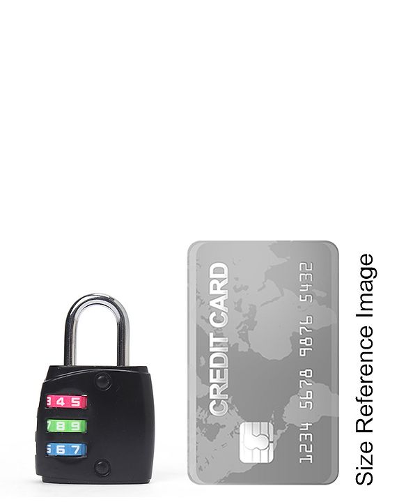Babyhug Travel Luggage Tag with 3-Digit Combination Lock - Blue| Secure Metal Shackle| Lightweight Travel Lock| Durable Combination Lock for Bags & Suitcases| Compact & Easy to Use