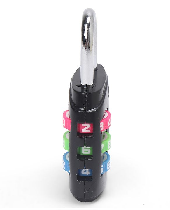 Babyhug Travel Luggage Tag with 3-Digit Combination Lock - Blue| Secure Metal Shackle| Lightweight Travel Lock| Durable Combination Lock for Bags & Suitcases| Compact & Easy to Use