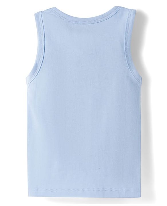 Babyhug 100% Cotton Single Jersey Knit Antibacterial Sleeveless Vests With Animal Print Pack of 3 - Multicolr