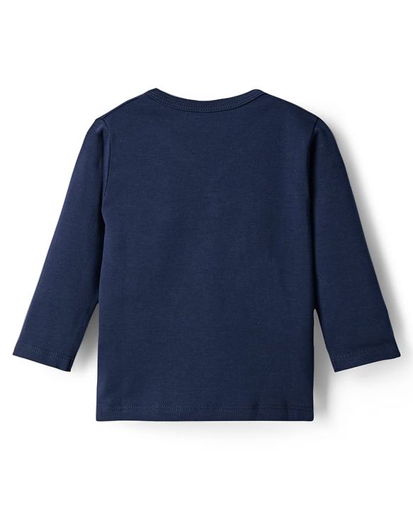 Babyhug Cotton Knit Full Sleeves T-Shirt & Pyjama Night Suit With Peach Print & Cap - Orange