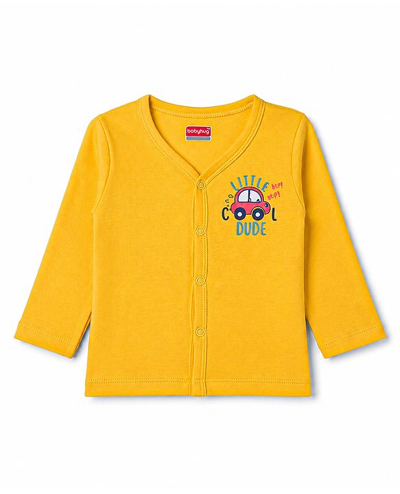 Babyhug Cotton Knit Full Sleeves T-Shirt & Pyjama Night Suit With Peach Print & Cap - Orange