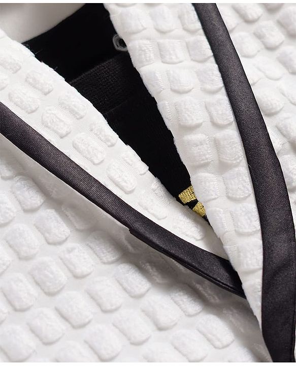 Babyhug Knit Full Sleeves Textured Premium Fabric Blazer with Tee - White