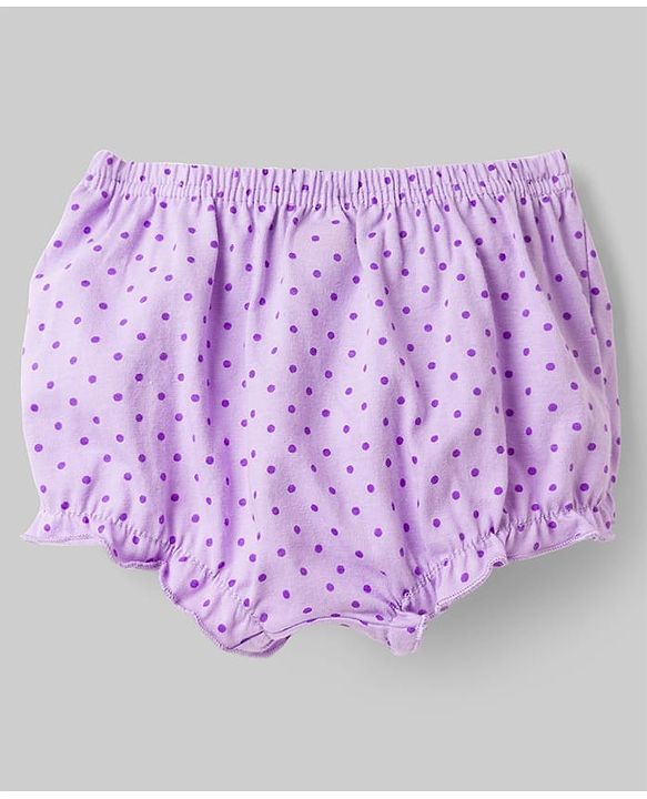 Babyhug 100% Cotton Knit Antibacterial Bloomers with Floral Print Pack of 3 - Multicolor