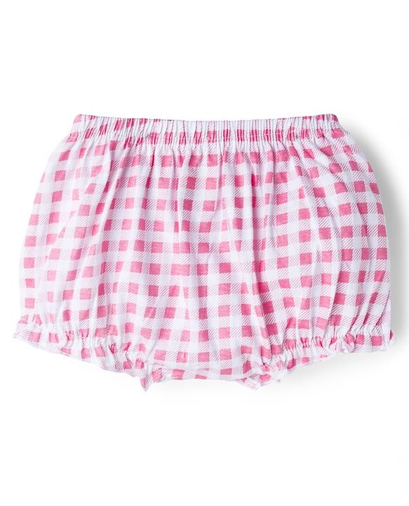 Babyhug 100% Cotton Knit Antibacterial Printed Bloomers Pack of 5 - Multicolor