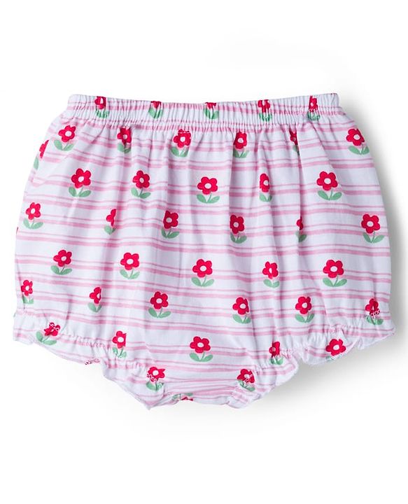 Babyhug 100% Cotton Knit Antibacterial Printed Bloomers Pack of 5 - Multicolor