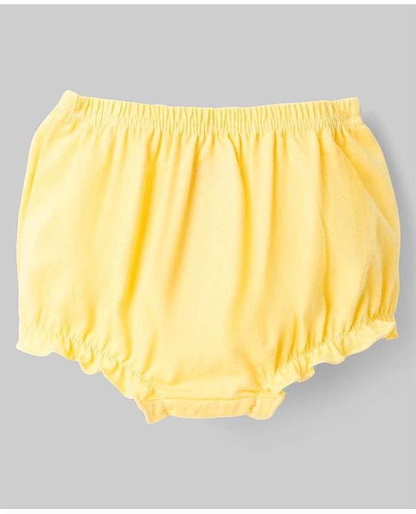Babyhug 100% Cotton Knit Antibacterial Bloomers with Bow & Polka Dot Print Pack of 3 - Multicolor
