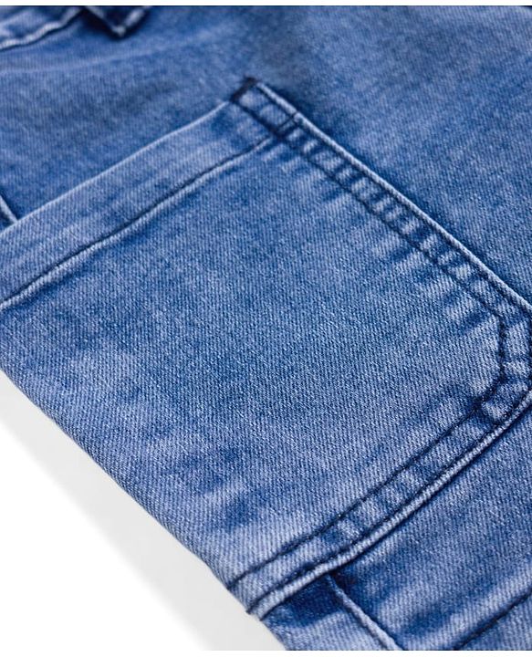 Pine Kids Cotton Woven Knee Length Shorts With Pockets - Navy Blue