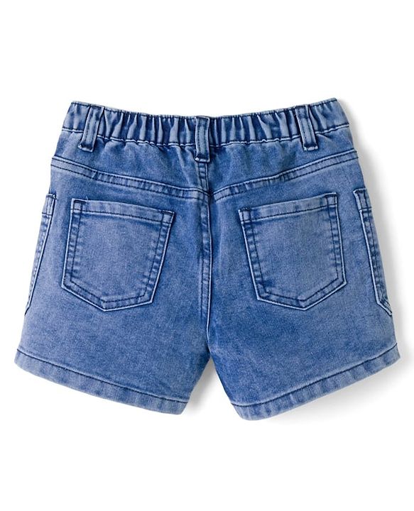 Pine Kids Cotton Woven Knee Length Shorts With Pockets - Navy Blue
