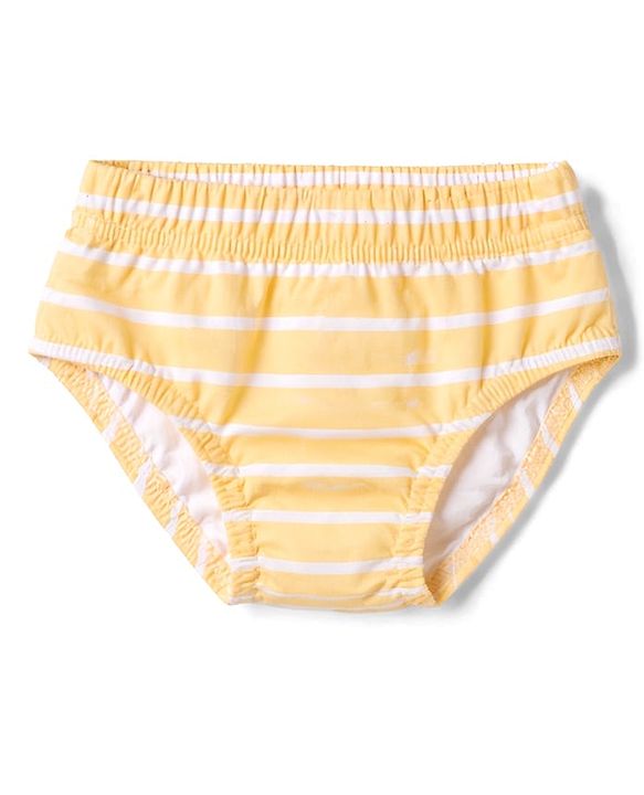 Babyhug 100% Cotton Single Jersey Knit Antibacterial Striped Briefs Pack of 3 With Teddy Print - Multicolor