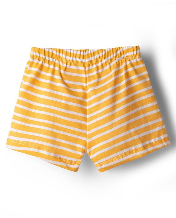 Babyhug 100% Cotton Knit Antibacterial Striped & Tiger Printed Trunks Pack of 3 - Multicolor