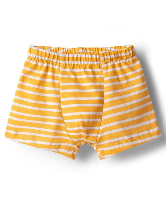 Babyhug 100% Cotton Knit Antibacterial Striped & Tiger Printed Trunks Pack of 3 - Multicolor