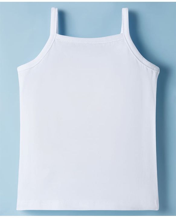 Babyhug 100% Organic Cotton Knit Sleeveless Solid Color Slips Pack of 3 - White