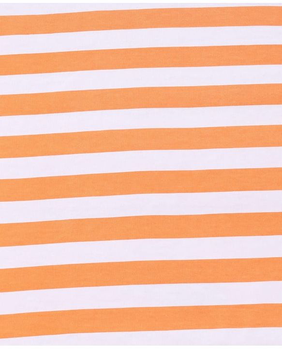 Babyhug Cotton Knit Hooded Towel With Stripes & Crown Applique L 73 x B 73 cm - Orange
