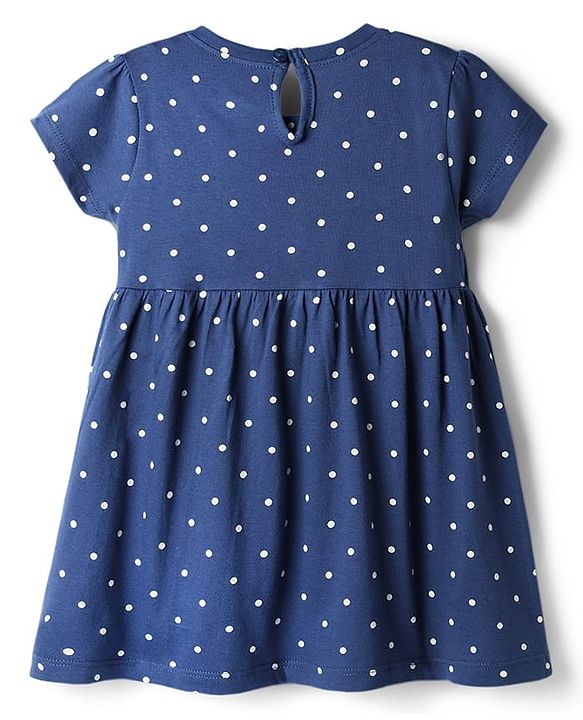 Babyhug Cotton Knit Half Sleeves Polka Dots & Floral  Printed Frocks Pack Of 2 - Multi Color