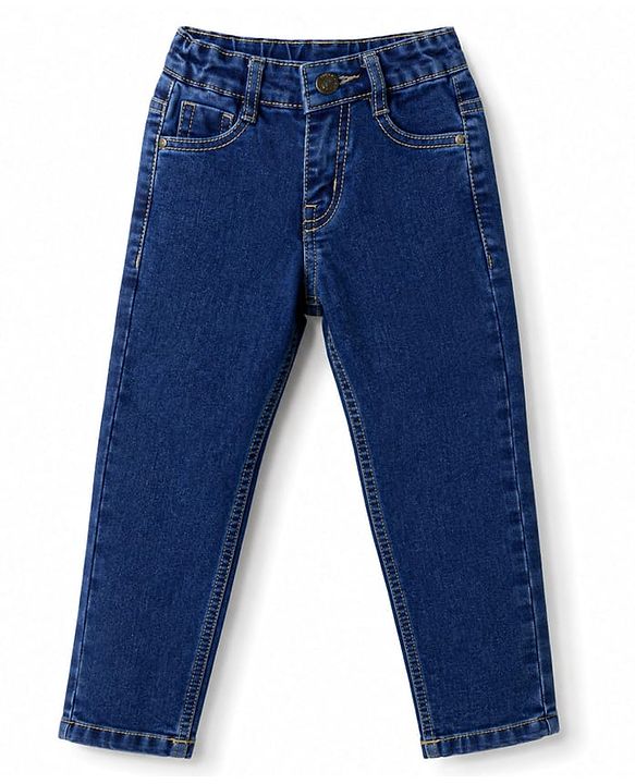 Pine Kids Woven Full Length Washed Jeans - Blue