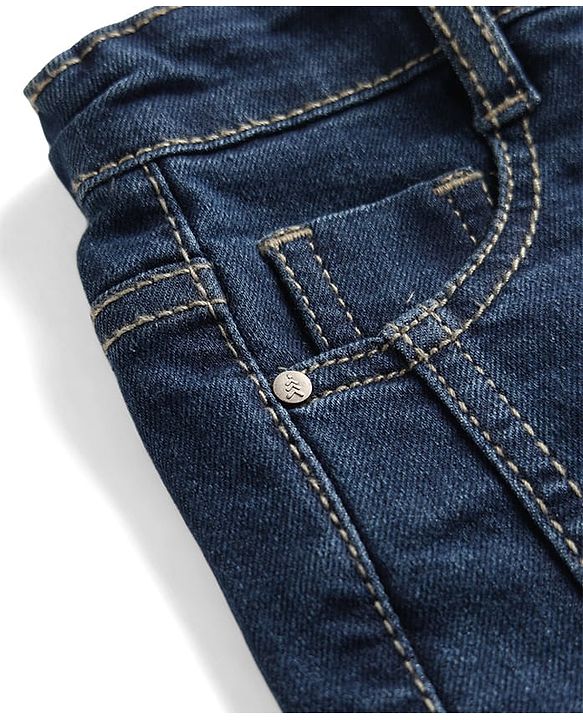 Pine Kids Woven Full Length Cut  N Sew Jeans - Navy Blue
