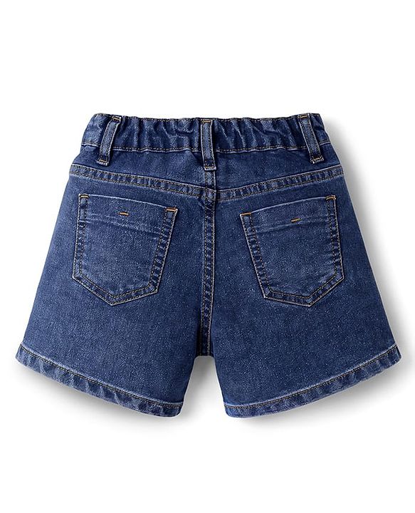 Pine Kids Cotton Woven Solid Shorts -Blue