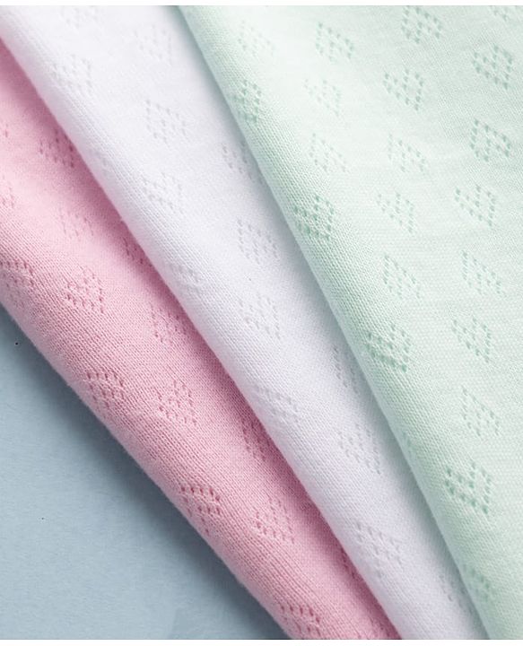 Babyhug 100% Cotton Single Jersey Knit Antibacterial Sleeveless Slips Pack of 3 - Multicolor