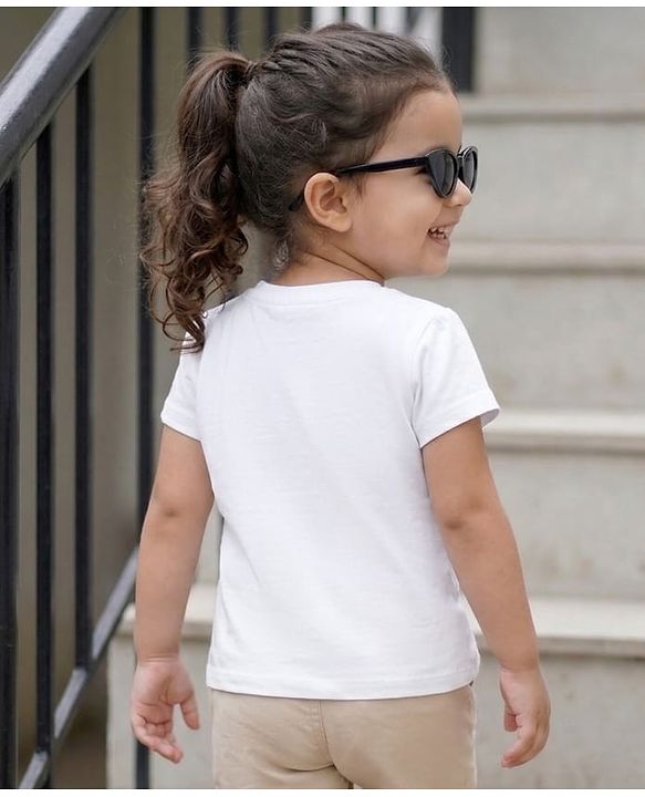 Babyhug Cotton Knit Half Sleeves Striped T-Shirt with Bear Print - White & Blue