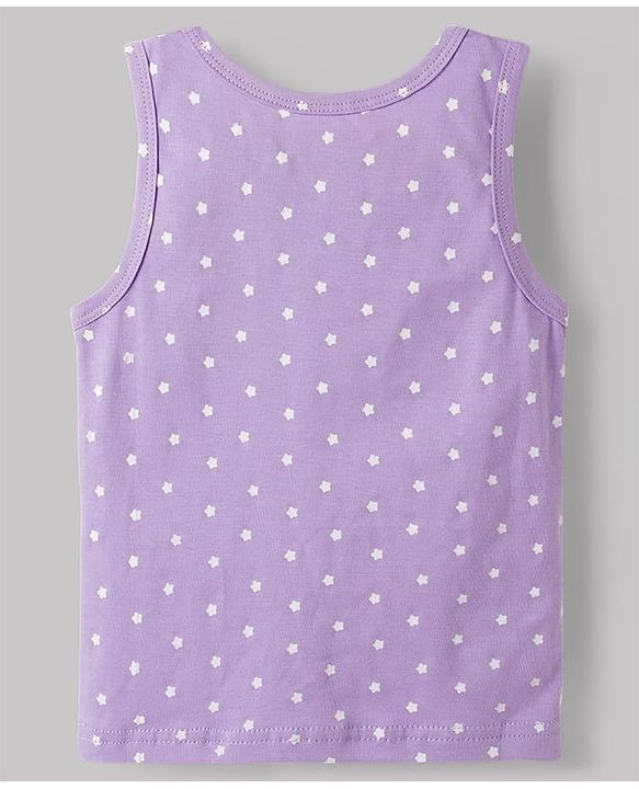Babyhug 100% Cotton Single Jersey Knit Sleeveless Vests With Star & Animal Print Pack of 3 - Multicolor
