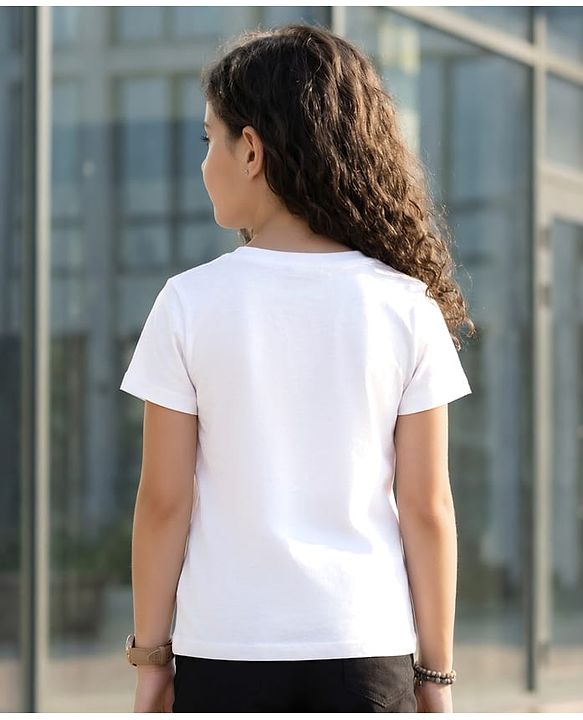Pine Kids Cotton Knit T-Shirts with Graphic Print White 4-5 Years