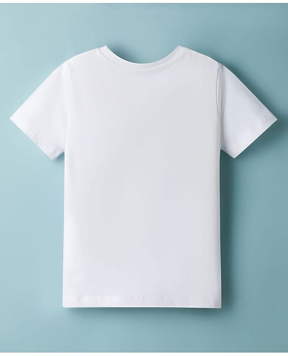 Pine Kids Cotton Knit T-Shirts with Graphic Print White 4-5 Years