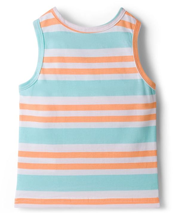 Babyhug 100% Cotton Single Jersey Knit Sleeveless Vests With Sea Life Print Pack of 3 - Multicolor