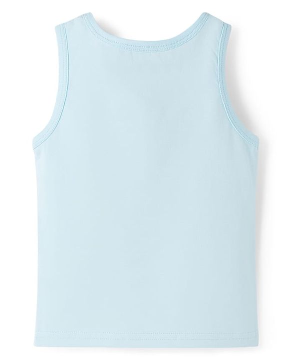 Babyhug 100% Cotton Knit Sleeveless Striped & Printed Sando Vests Pack of 3 - Multicolor