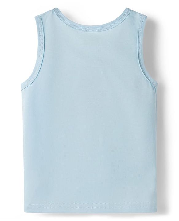 Babyhug 100% Cotton Single Jersey Knit Sleeveless Vests With Bear & Car Print Pack of 3 - Multicolor