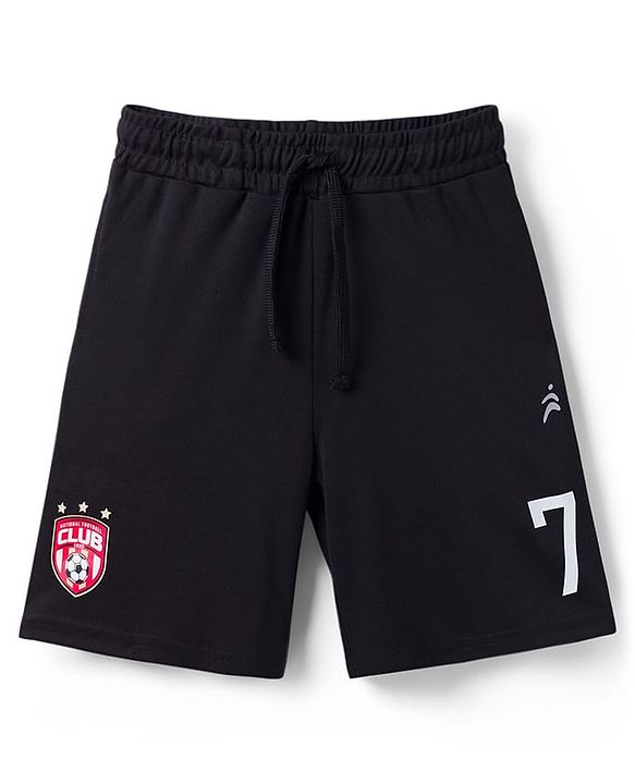 Pine Active Knit Half Sleeves T-Shirt With Shorts Football Set With Portugal Print - Red & Black