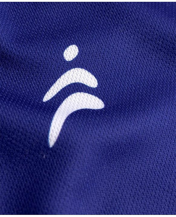 Pine Active Knit Drop Shoulder Half Sleeves T-Shirt & Shorts Set with Tennis Print - Navy Blue