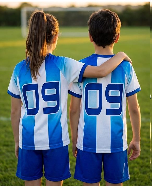 Pine Active Knit Half Sleeves Football Tee with Shorts Set - Blue